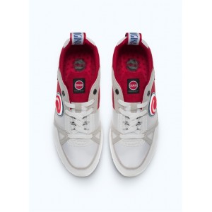 COLMAR - SUPREME MACRO WHITE RED FABRIC AND LEATHER